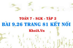 Bài 9.26 trang 81 Toán 7 Kết nối tri thức Tập 2
